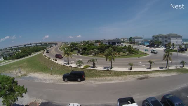 Intersection of Holden Beach Road and Ocean Blvd in Holden Beach, NC, USA