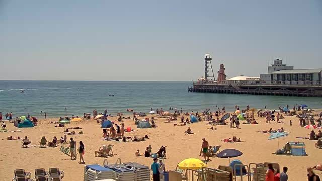 Bournemouth Pier at Alum Chine Beach, England, UK