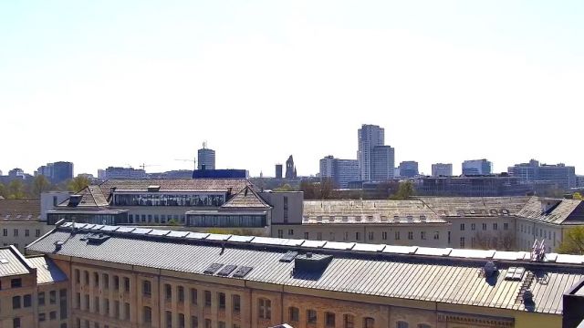 Rooftop terrace of KPM Hotel & Residences overlooking Berlin city, Germany