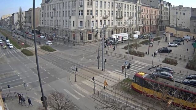 Tadeusz Kosciuszko Avenue in Lodz city, Poland