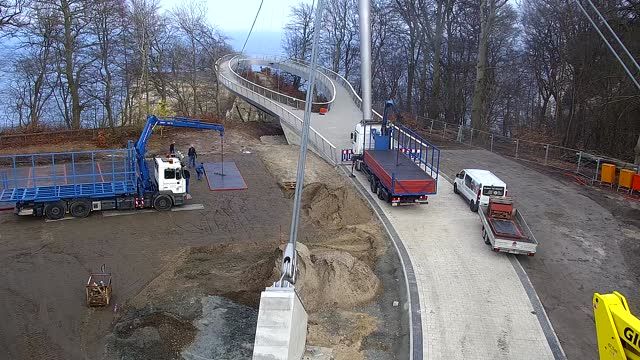 Observation deck in Sassnitz town on the resort island of Rügen, Germany