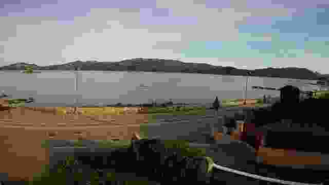 View of the bay from the shore of Cannigione, Sardinia island