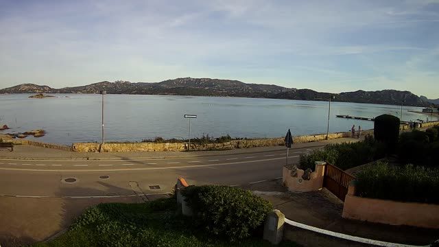 View of the bay from the shore of Cannigione, Sardinia island