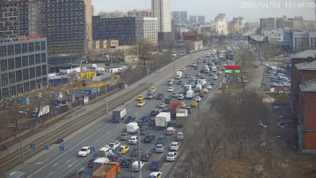 Intersection of highway Entuziastov with the 3rd ring in the city of Moscow, Russia