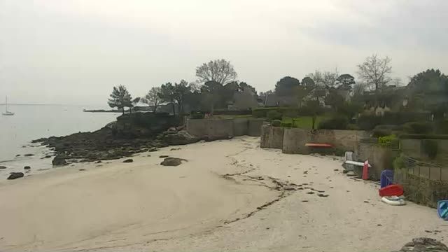 Coastline in Beg Mey village, France
