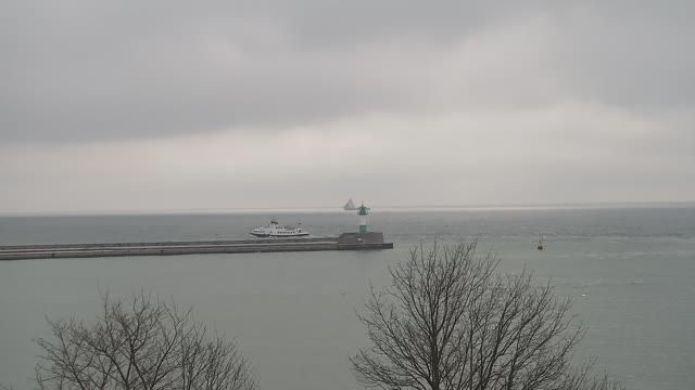 Sassnitz harbor on the resort island of Rugen, Germany