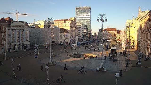 Ban Jelacic square in Zagreb city, Croatia (cam#2)