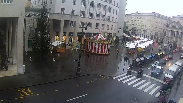 City square Borsa in Trieste, Italy