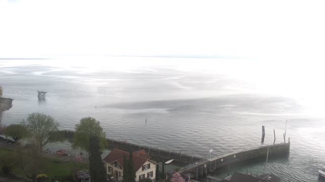 Pier near the coast of Meersburg city, Germany