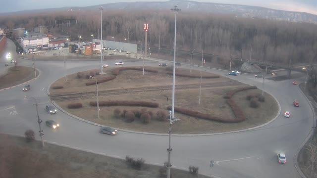 Soviet square in Novokuznetsk, Russia
