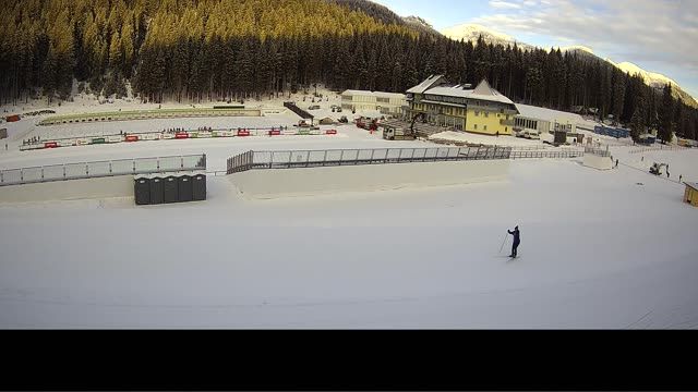 Biathlon Stadium Pokljuka in Bohinjska Bistrica village, Slovenia