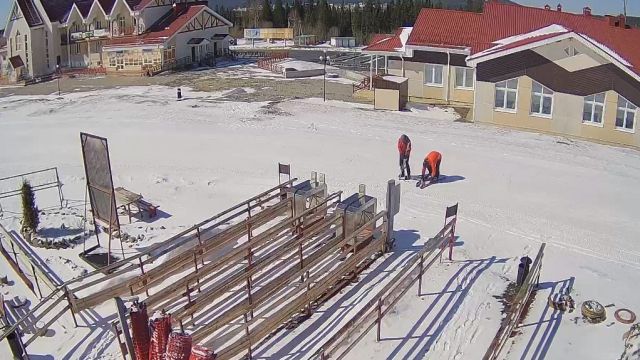 Ski resort Gora Belaya in Uralets village, Sverdlovsk region, Russia