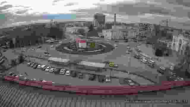 Soviet Square in Simferopol city on the Crimean peninsula