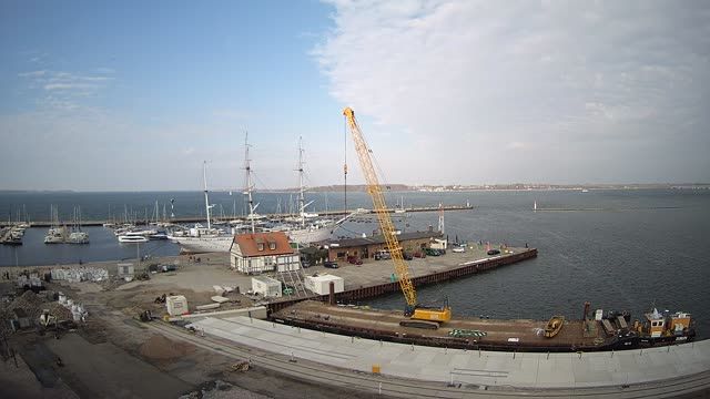 Pier in Stralsund city, Germany