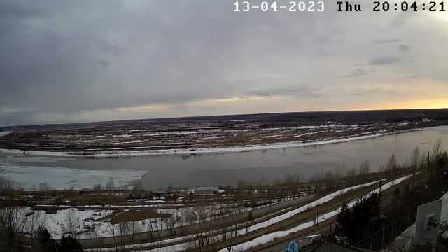 Tom' River in Tomsk city, Russia