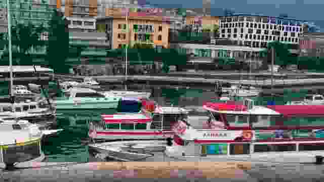 Pier Opatia marin in Opatija city, Croatia