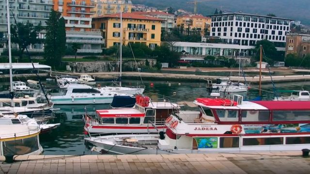 Pier Opatia marin in Opatija city, Croatia