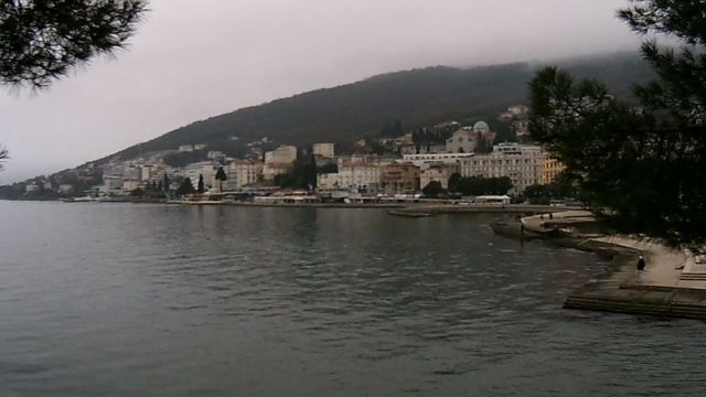 The coast of Opatija city, Croatia