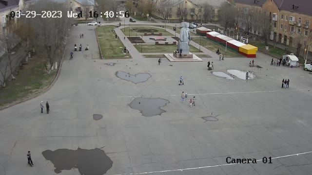 Monument to Lenin in Akhtubinsk city, Russia
