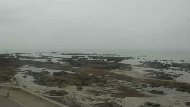 Coastline in Fouesnant town, France