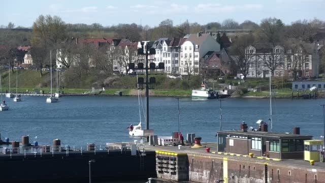 Locks of Kiel-Holtenau in Kiel town, Germany