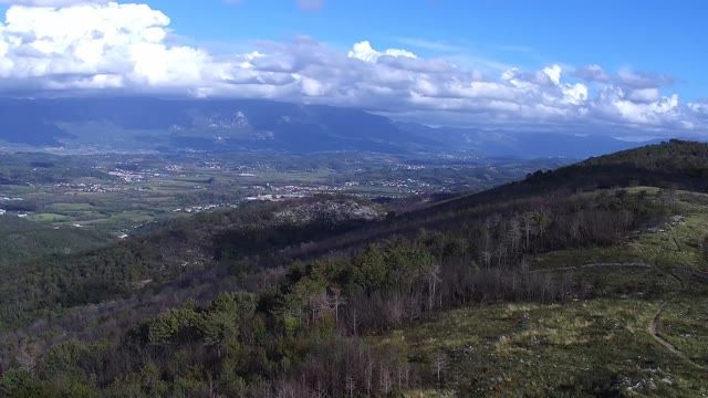 Valley near the town of Kostanjevica na Krasu, Slovenia