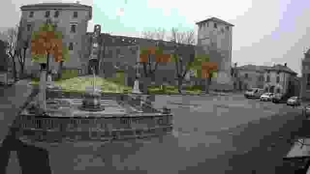 Town Square - view to Castle Morosini Grimani in Svetvincenat, Croatia (cam #2)