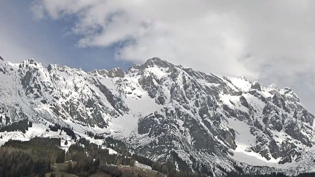 View of Hochkonig mountain from Dienten city, Austria