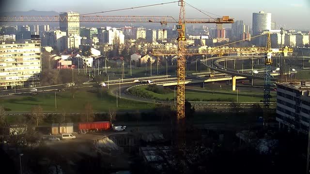 Interchange of Slavonska Avenue and Marin Drzica Avenue in Zagreb, Croatia