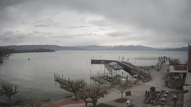 Pier in Wasserburg town, Germany