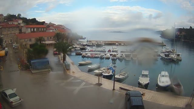 Pier in the village of Racisce on the island of Korcula