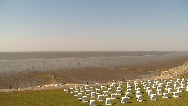 Wadden Sea coast in Busum resort town, Germany