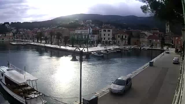 The marina of Jelsa  city on the Hvar island