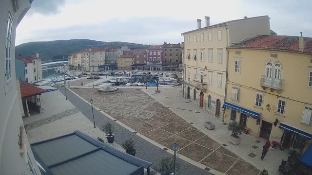 Fountain Jadran near the pier in Cres city, Croatia