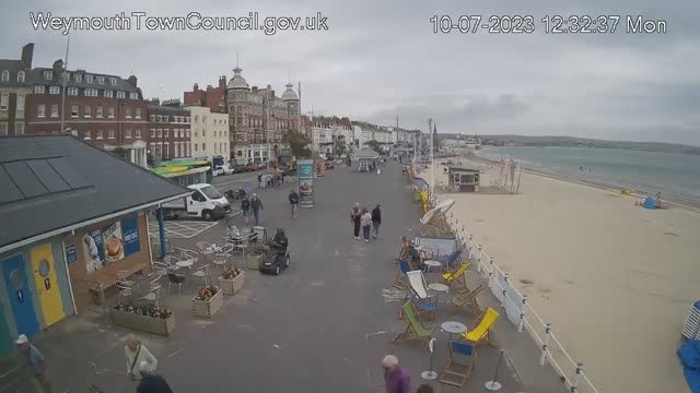 Seafront along Weymouth City Beach, England, UK