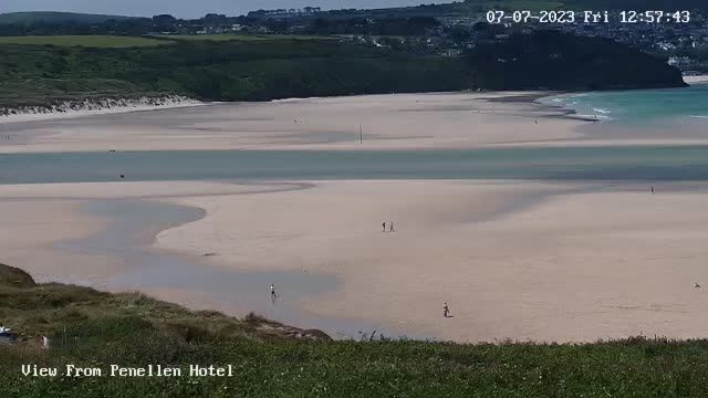 Hayle Beach in St. Ives Bay, England, UK
