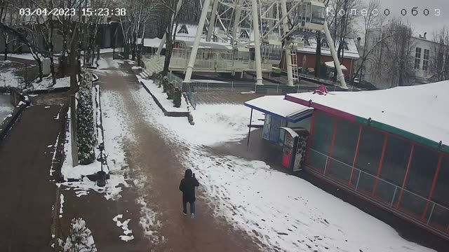 Ferris wheel in Lopatinsky garden of Smolensk city, Russia