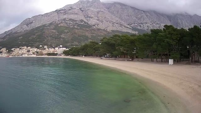 The beach in Baska-Voda, Croatia