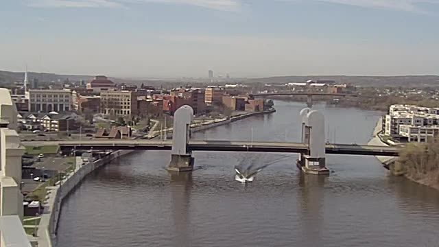 Green Island Bridge in Troy city, New York, USA