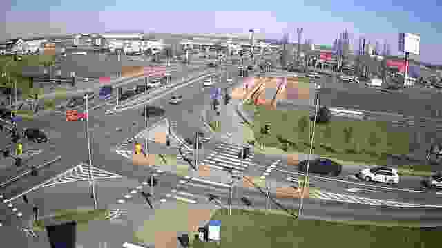 Crossroad of Andrzeja Struga street and Lubinowa street in Szczecin city, Poland