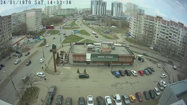 Telman street in Engels city, Russia