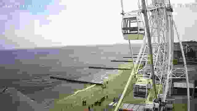 Ferris wheel on the coast of Zelenogradsk city, Russia