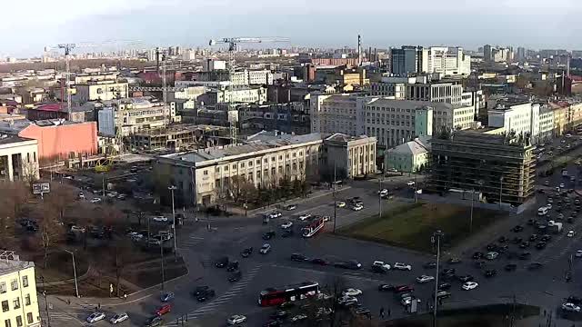 Moscow triumphal gates in St. Petersburg city, Russia