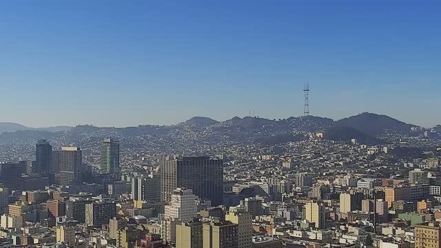 View of west San Francisco from the Mark Hopkins Hotel, CA, USA