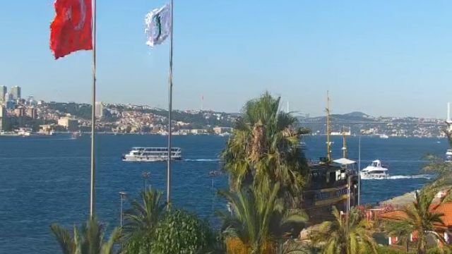 Panoramic view from Sepetciler Pavilion in Istanbul city, Türkiye