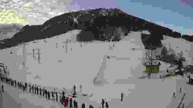 Ski slope Mojca on Kranjska Gora in Slovenia