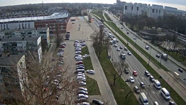 Widzewa Stadium in Lodz city, Poland