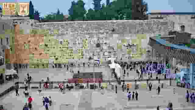 Wailing Wall in Jerusalem city, Israel (cam #2)
