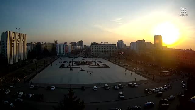 Lenin Square in Khabarovsk city, Russia