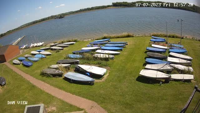 Sailing club Staunton Harold on the reservoir in Melbourne town, England, UK